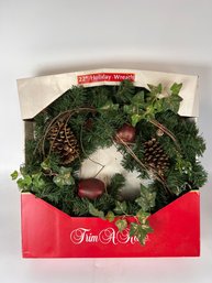 Large Holiday Wreath In Original Box