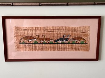 Papyrus Painting With Birds - 10' X 21'