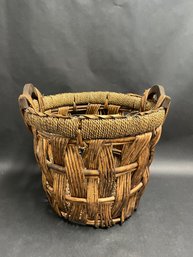 Large Vintage Handled Basket