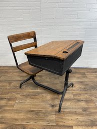 Antique Children's School Desk