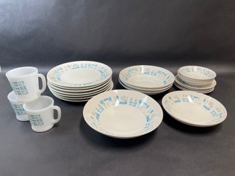 Group Of Fire King Blue Heaven Dinnerware