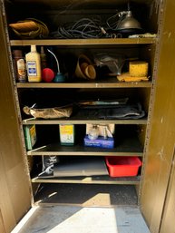 Metal Storage Cabinet With Contents