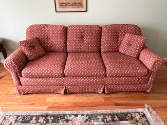 Pennsylvania House Maroon Printed Sofa - 81' X 36' X 33'