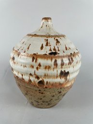 Mid Century Studio Pottery Incised Vase