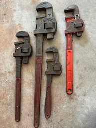 Group Of Adjustable Wrenches Stillson Billings More