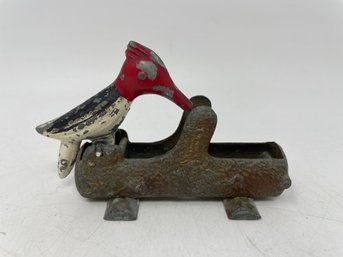 Vintage Wood Pecker Toothpick Holder