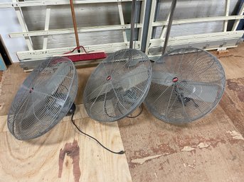 3 Dayton Wall Mount Fans, 30'