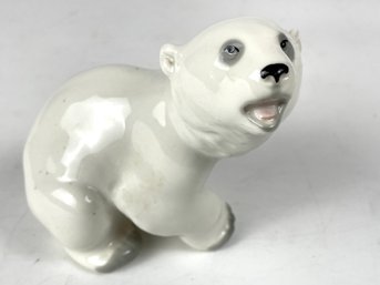 Russian Porcelain Polar Bear Figurine