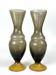 Pair Of Art Glass Vases