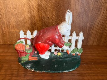 Cast Iron Easter Bunny Door Stop