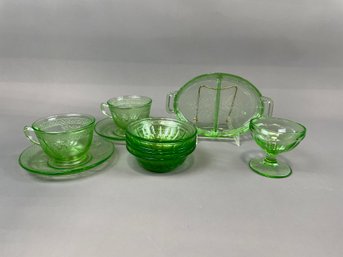 Collection Of Depression And Uranium Glass - See Photos!!!