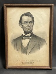 Currier And Ives - Abraham Lincoln - The Lincolns Martyr Original Lithograph Framed