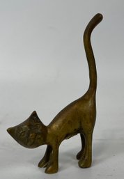 Mid Century Brass Cat Figure