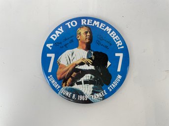 Vintage Button 1969 Yankee Stadium