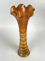 Imperial Glass Marigold Ripple Vase