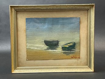 Diminutive Oil Painting Signed E. Wilken