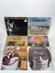 Lot Of Six Vintage Records Including Elton John, Mamas And Papas Etc.