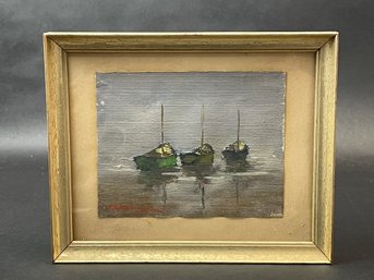 Diminutive Oil Painting Signed E. Wilken