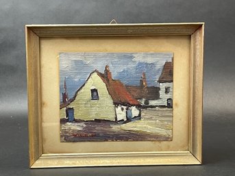 Diminutive Oil Painting Signed E. Wilken