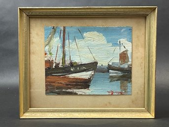 Diminutive Oil Painting Signed E. Wilken