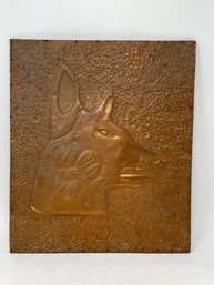 German Shepard Copper Relief Plaque