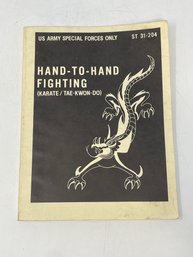 Vintage US Army Hand To Hand Fighting Book