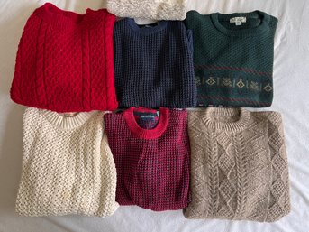 Lot Of Vintage Mens Sweaters L, XL