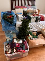 HUGE All Things Christmas Lot, Tree, Wreaths, Ornaments, Village, Ceramics, Lights!!!!!