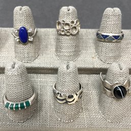 Collection Of Sterling Rings In Various Sizes