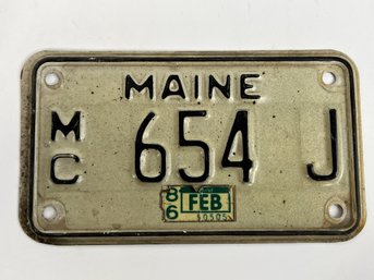 Vintage Maine Motorcycle Plate