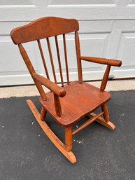 Childs Rocking Chair With Music Box Attachment