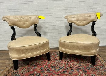 Pair Of Art Deco Slipper Chairs