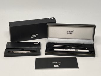 Nice Montblanc Roller Pen In Case With Refills And Original Box