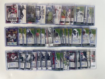 Huge Lot Of 50 Signed Football Auto Cards