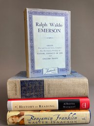 Collection Of Hardcover Books - Including Emerson, Franklin And More