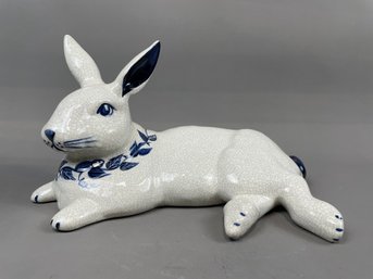 Large 11' Dedham Pottery Potting Shed Rabbit