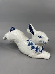 9.5' Dedham Pottery Potting Shed Rabbit