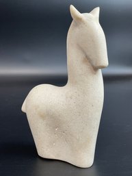 Signed Luman Kelsey Stone Carving Sculpture Horse MCM CT Artist