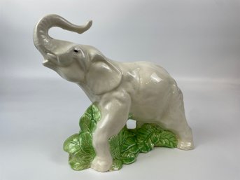 Vintage Ceramic Elephant Statue