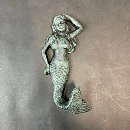 Cast Iron Verdigris Mermaid Hook