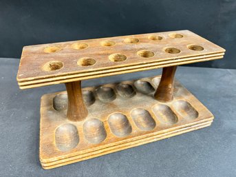 Vintage Wooden Pipe Stand