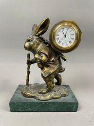 8' 'White Rabbit' Figural Clock