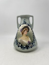 Vintage Porcelain Victorian Woman Vase