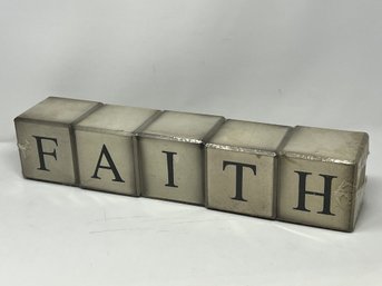 Home Decor Lot 'faith' Wood Blocks -NEW!!!