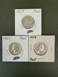 Lot Of Proof Silver Quarters