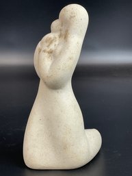 Signed Luman Kelsey Stone Carving Sculpture Mother & Child MCM CT Artist