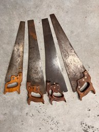 Lot Of Four Antique Saws