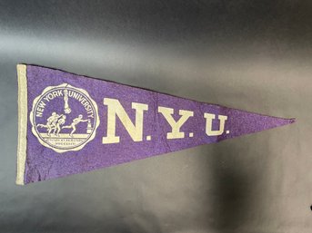 Vintage NYU Felt Pennant