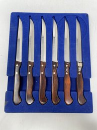 Set Of 6 Sears Craftsman Edge Stainless Steak Knives