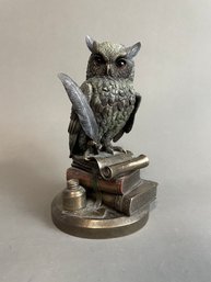 Owl Statue - Sitting On Books